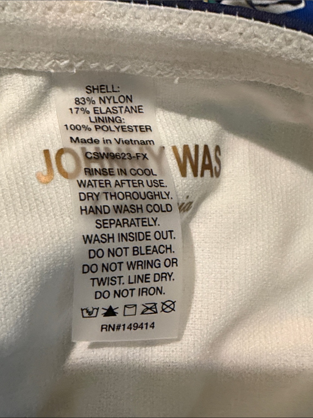 NWT Johnny Was Drawstring Ruched Tankini - Picture 9 of 9